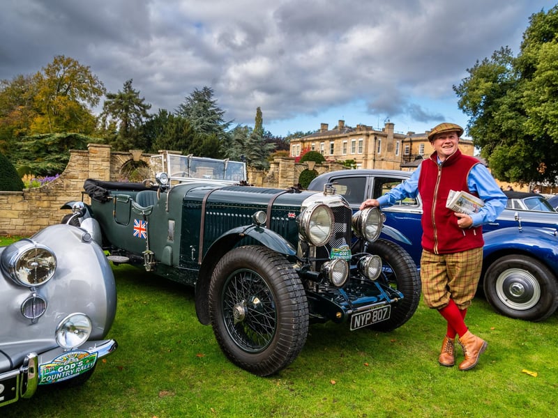 Pictured Ashley Ebison, of Howden, with his 1953 Bentley R Type Special one of 50 drivers who took part in this classic car rally.