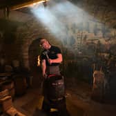 Journeyman Cooper Euan Findlay, pictured in the Cooperage, Theakston Brewery, Masham. Euan is demonstating the Ancient Art of Coopering. Picture by Simon Hulme