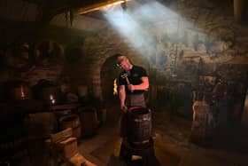 Journeyman Cooper Euan Findlay, pictured in the Cooperage, Theakston Brewery, Masham. Euan is demonstating the Ancient Art of Coopering. Picture by Simon Hulme