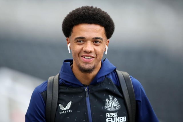 Jamal Lewis of Newcastle United  arrives at the stadium prior to the Premier League match between Newcastle United and Leeds United at St. James Park on September 17, 2021 in Newcastle upon Tyne, England.