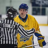 COME AGAIN: Leeds Knights' import forward Matt Barron has had the desired effect since arriving in West Yorkshire for the 2023-24 NIHL National season. Picture: Tony Johnson.