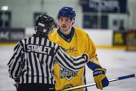 COME AGAIN: Leeds Knights' import forward Matt Barron has had the desired effect since arriving in West Yorkshire for the 2023-24 NIHL National season. Picture: Tony Johnson.