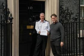 Sam Richards, a former advisor to Boris Johnson, yesterday handed a petition signed by almost 12,000 people calling on ministers to stop blocking the cheapest form of renewable energy.