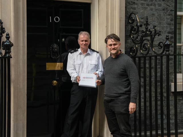 Sam Richards, a former advisor to Boris Johnson, yesterday handed a petition signed by almost 12,000 people calling on ministers to stop blocking the cheapest form of renewable energy.