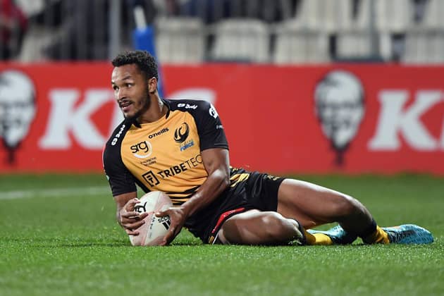 Hull-born Jordan Olowofela, pictured playing for Western Force in Christchurch, New Zealand, in 2021, has signed for Doncaster Knights for the 2024/25 season (Picture: Kai Schwoerer/Getty Images)