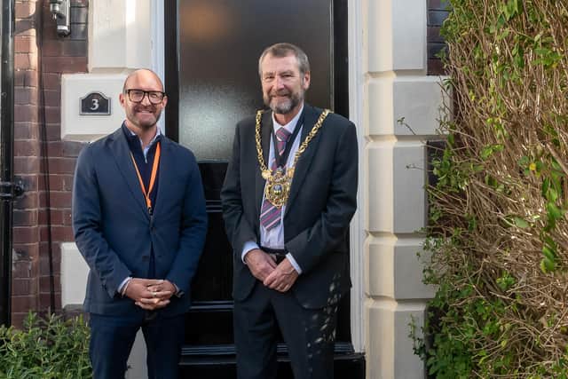 Founder Jonathan Edgeley with the Lord Mayor of Sheffield. Photo: Steel City Photographer