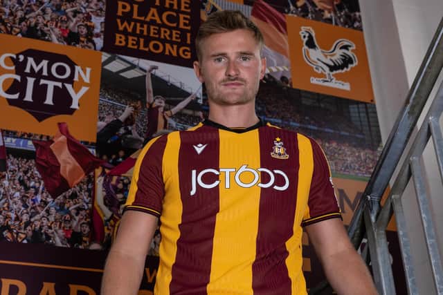 New Bradford City signing Callum Connolly. Picture courtesy of BCAFC