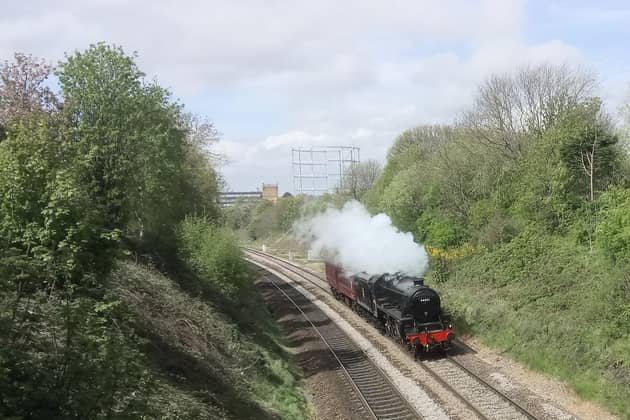 A steam train passing through Cross Gates station heading towards York. PIC: Bob Lawrence