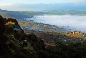View from Ilkley Moor of mist hanging in the bottom of the Wharfe Valley at Ilkley. Picture Tony Johnson