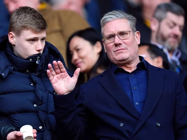 Labour Party leader Keir Starmer in the stands during a Premier League match at Molineux Stadium, Wolverhampton. PIC: Mike Egerton/PA Wire.