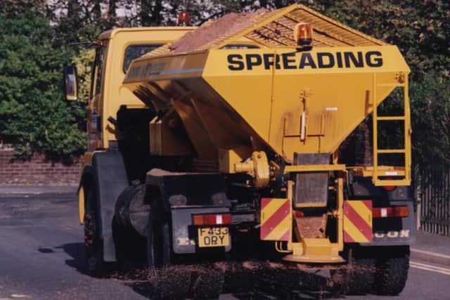 'Driving a gritting lorry uses a lot of petrol'.