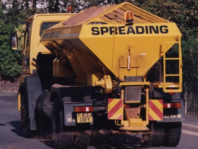 'Driving a gritting lorry uses a lot of petrol'.