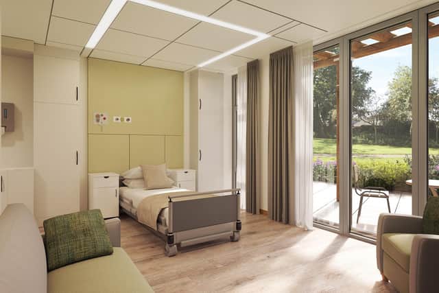 An artist's impression of one of the rooms in the new hospice