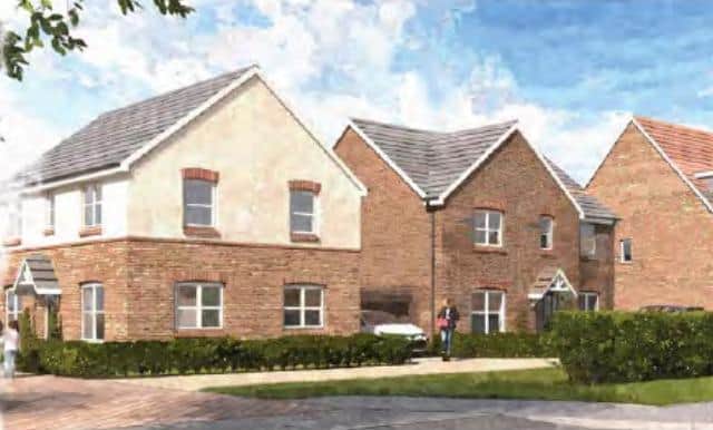 An artist's impression of the different house types featuring in the proposed housing in Pickering. Image: Persimmon Homes.