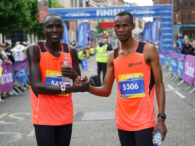 In the men’s race, Timothy Kibet Kosgei set the all the time Run For All 10K course record, crossing the finish line in an incredible time of 00:29:01