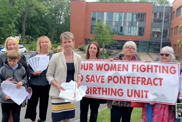 Yvette Cooper MP presented a petition to the Mid Yorkshire Hospitals NHS Trust at the time of the temporary closure of the birthing unit in Pontefract.
