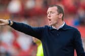 Barnsley head coach Neill Collins, pictured on the touchline against Peterborough United. Picture: Bruce Rollinson