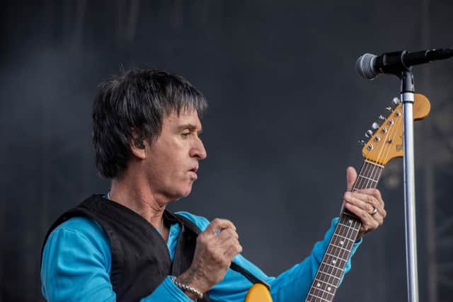 Johnny Marr playing live at The Piece Hall, Halifax. Picture: Ernesto Rogata