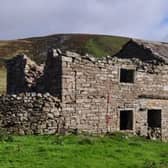Mount Pleasant near Gunnerside in remote Swaledale is a partial ruin