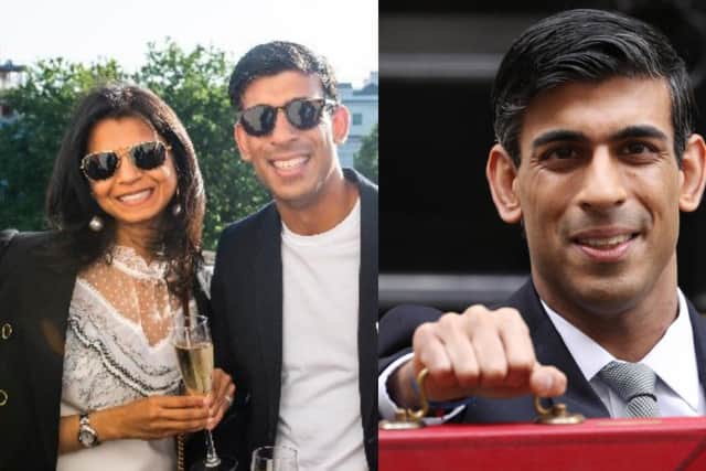 Akshata Murthy and Rishi Sunak met while both studying at Stanford University in California (Twitter/Getty Images)
