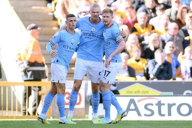 Erling Haaland has scored four times from assists from Kevin De Bruyne this season, with Man City unbeaten from nine Premier League games this term.