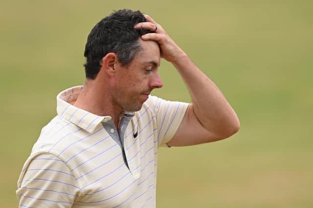 At St Andrews last year, Rory McIlroy looks dejected on the 18th green after being blown away by Cameron Smith (Picture: Ross Kinnaird/Getty Images)