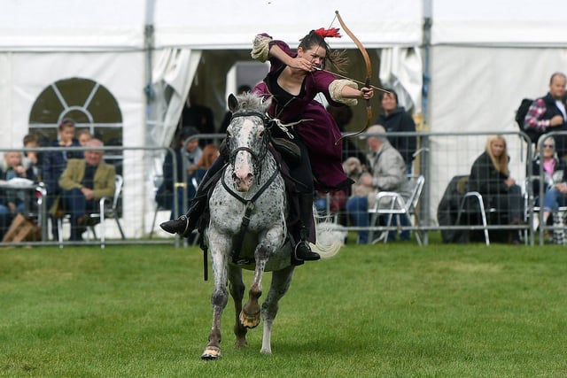 Showing off on horseback at the Nidderdale Show