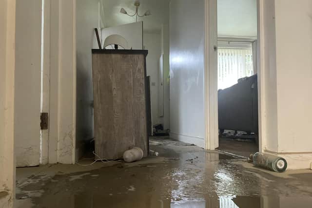 The couple's bungalow in Catcliffe flooded for the third time during Storm Babet