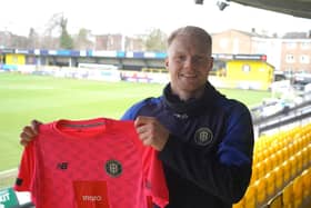 Harrogate Town keeper Jonathan Mitchell, who has signed a contract extension. Picture courtesy of Harrogate Town AFC.