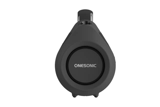 A side profile of the ONESONIC QUATTRO Bluetooth 5.0 speaker