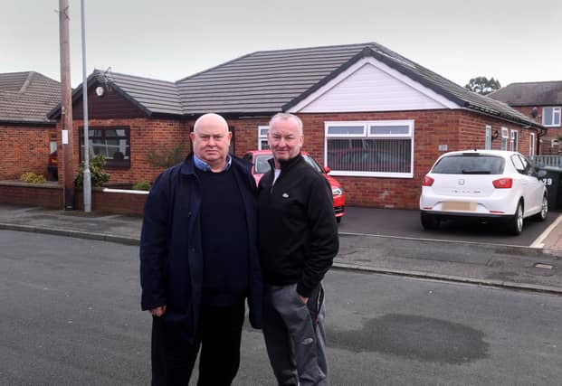 Brothers John and David Ledgard have lost £180,000 as a consequence of the family trust scandal involving Leeds Building Society, pictured outside the house in Dewsbury. Picture taken by Yorkshire Post Photographer Simon Hulme