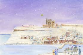 Artist Anita Bowerman's latest charity Christmas card for the Yorkshire Air Ambulance