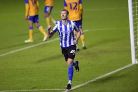 CUP DREAMS: Michael Smith celebrates putting Sheffield Wednesday into round three of the FA Cup