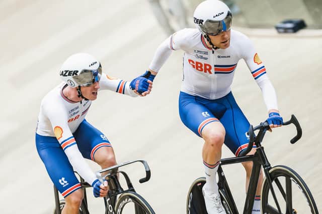 Another option - Fred Wright and Ollie Wood of Great Britain in the Men’s Madison final in Grenchen  (Picture: Alex Whitehead/SWpix.com)