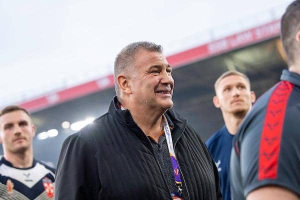 England's coach Shaun Wane after the victory over Greece. (Picture by Allan McKenzie/SWpix.com)