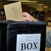 An East Riding of Yorkshire Council ballot box and voting slip. Picture is from East Riding of Yorkshire Council\'s press office