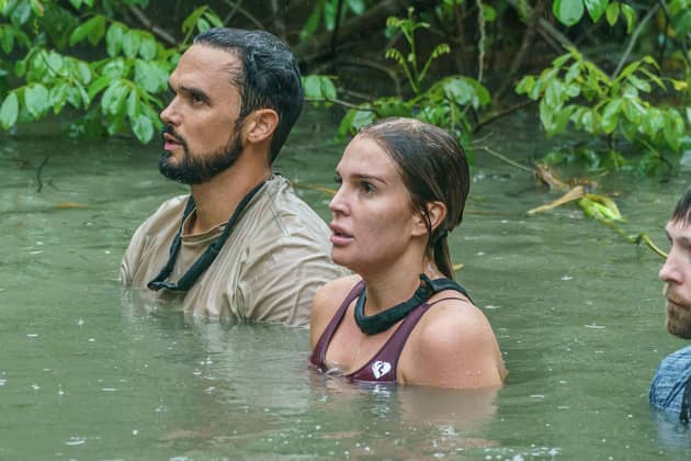 Celebrity SAS: Who Dares Wins. Pictured: Danielle Lloyd and Gareth Gates. Credit: Pete Dadds/Channel 4.