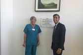 Richmond and Northallerton MP Rishi Sunak and staff nurse Anne Lamb.