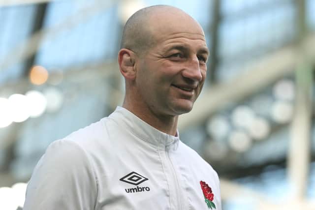 Steve Borthwick, head coach of England, looks on prior to the Six Nations Rugby match between Ireland and England at Aviva Stadium on March 18, 2023 in Dublin, Ireland. (Picture: David Rogers/Getty Images)