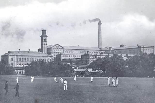 Saltaire Cricket Club with Salts Mill in the background from 1916. (Pic credit: Salts Mill Collection)