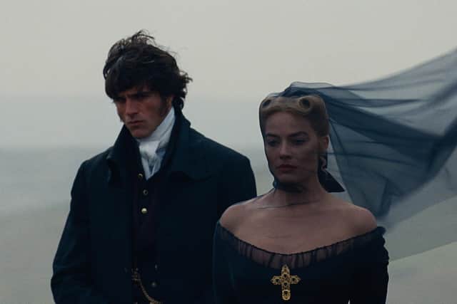 Jacob Elordi as Heathcliff and Margot Robbie as Catherine Earnshaw. Picture credit: Courtesy Warner Bros.