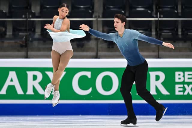 Luke Digby, 21, from Sheffield, moved up to Dundee to work with Anastasia Vaipan-Law (Photo by Daniel MIHAILESCU / AFP) (Photo by DANIEL MIHAILESCU/AFP via Getty Images)