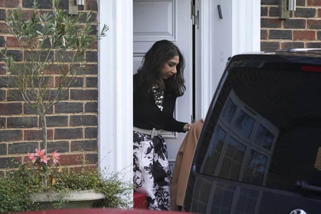 Former home secretary Suella Braverman following her was sacking by the Prime Minister. PIC: Andrew Matthews/PA Wire