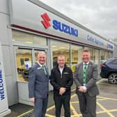 Colin Appleyard Limited has  been acquired by Leeds-headquartered D. M. Keith Motor Group.(Pictured from left) Dougal Keith, Robin Appleyard and Angus Keith. (Photo supplied by D. M. Keith Motor Group)