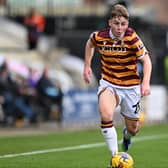 Bradford City teenager Bobby Pointon runs with the ball during the Sky Bet League Two match against Notts County at Meadow Lane on Saturday. Picture: Shaun Botterill/Getty Images.