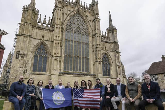 A group of Yorkshire dignitaries and business representatives are set to join forces to promote links between York and New York as a ledger stone commemorating links between the two cities begins its journey across the Atlantic.