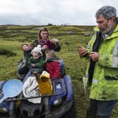 Clive Owen with his family at Ravenseat in 2016