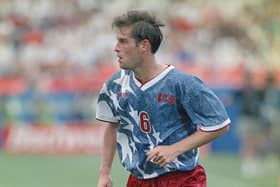 TRAILBLAZER: John Harkes playing for the USA in the World Cup's first indoor game, in June 1994 (Image: Ben Radford/Getty Images)