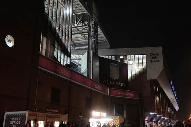 A cordon was put in place outside of Villa Park last night following the disturbance
