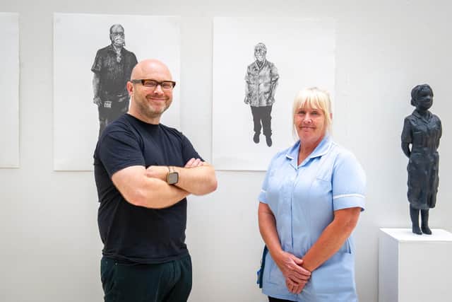 Artist and sculptor Paul Digby's work is on display at St James's Hospital. Photo: Leeds Teaching Hospitals Trust